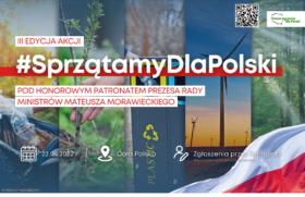 plakat z nazwą akcji sprzątamy dla polski
